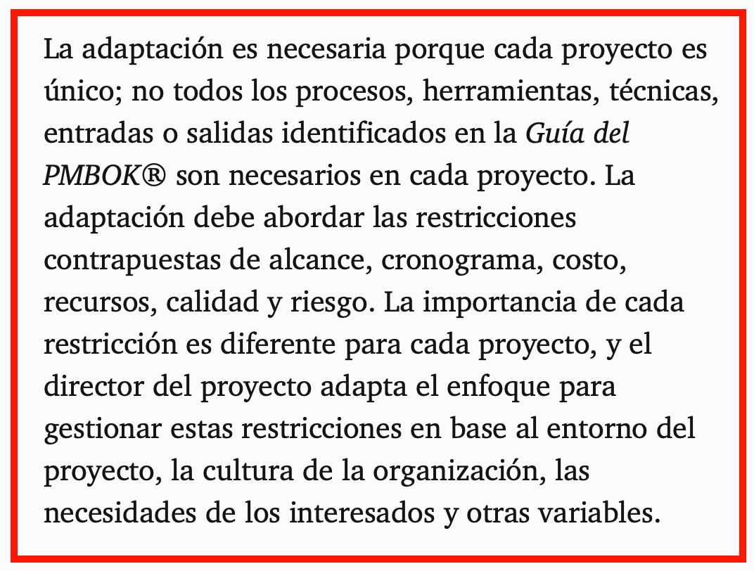 Importancia de mantener restricciones de un proyecto 