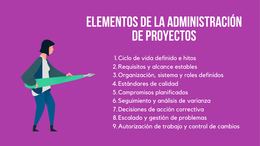elementos de la administración de proyectos