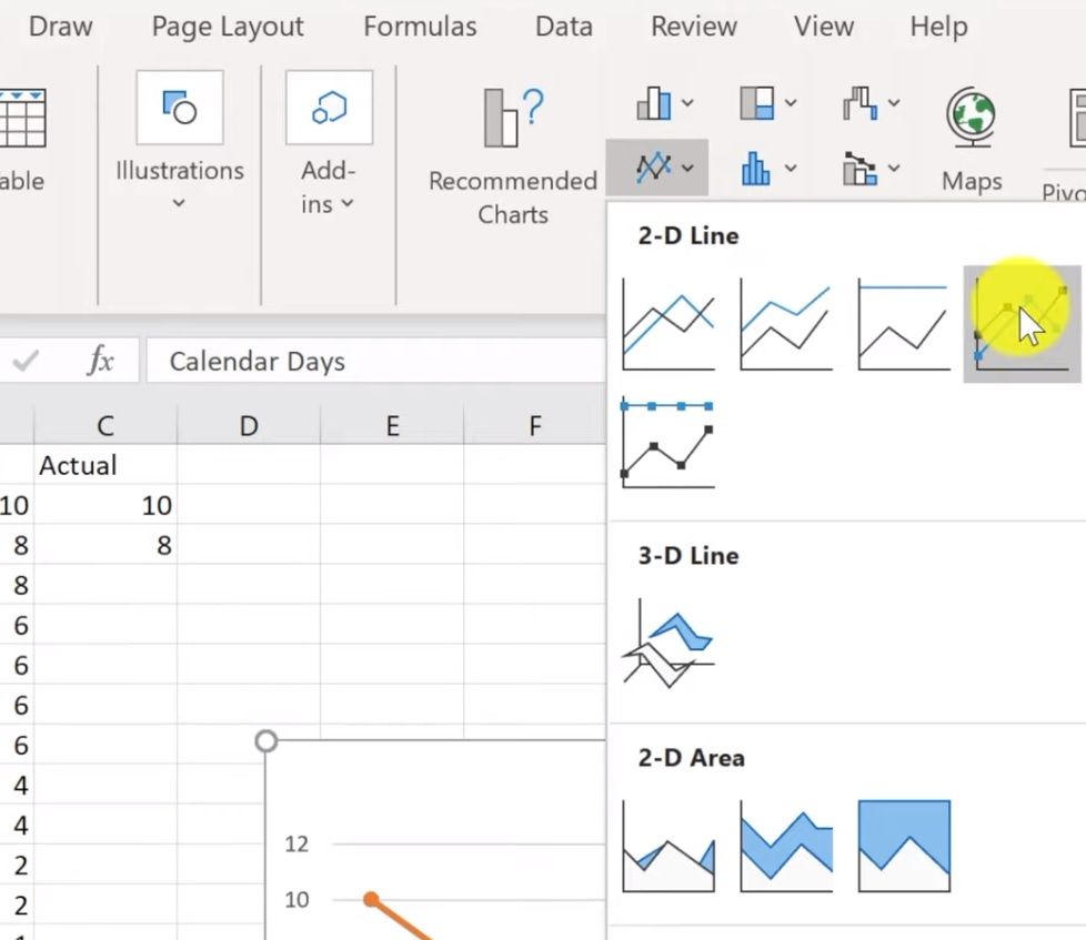 burndown chart excel