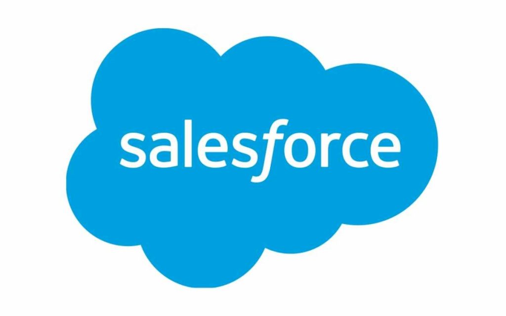 En la imagen se ve el logo de salesforce