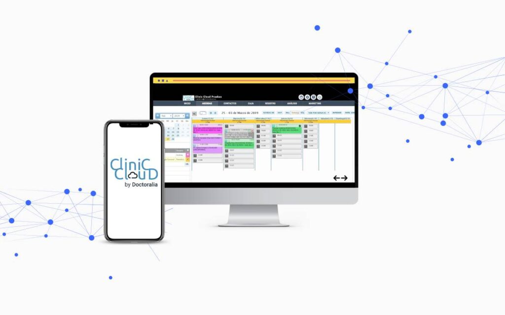 En la imagen se ve el software para clinicas: clinic cloud